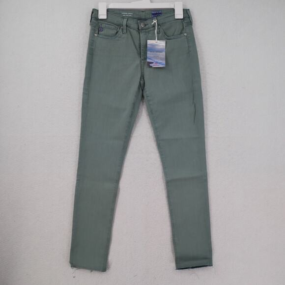 Ag Adriano Goldschmied Denim - NEW AG Adriano Goldschmied Legging Super Skinny Ankle Jeans Green Size 4 26